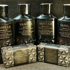 Bath & Body Works Vanilla Noir Body Wash - Black Mens lot new